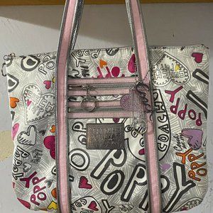 Coach 14635 Poppy Hearts Graffiti Glam Tote Bag